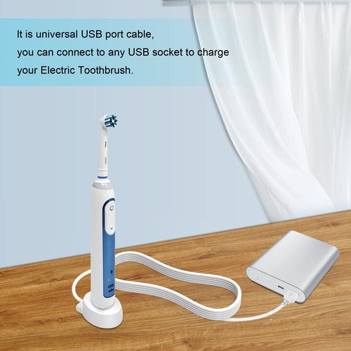 USB A Charger for Oral B Electric Toothbrush iO Series iO2 iO3 iO4 iO5 iO6, Genius X 7500, Smart/Pro/Vitality | 5V Replacement 3757 Induction Charging Base | Waterproof | Protable for Travel - USB-A
