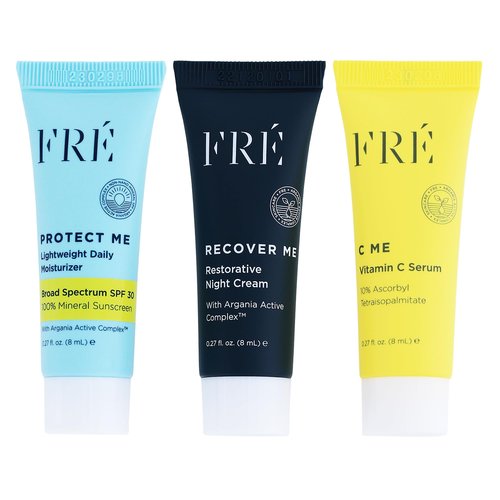 FRÉ Deluxe Mini Set – Travel-Size Clean Skincare Essentials with C ME Serum, Reef-Safe, Vegan, For Face & Body
