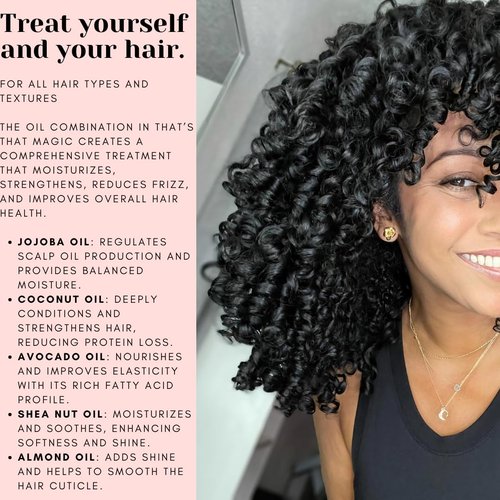 That's That Magic Hair and Body Oil - Tropically-Scented, Non-Greasy, Moisturizing, Hydrating, and Nourishing Glow. Sensitive Skin Safe, Clean Beauty