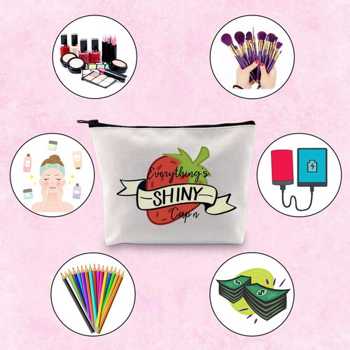 TSOTMO Firefly Serenity Everything’s Shiny Cute Strawberry Zipper Pouch Makeup Bag (Shiny capn)