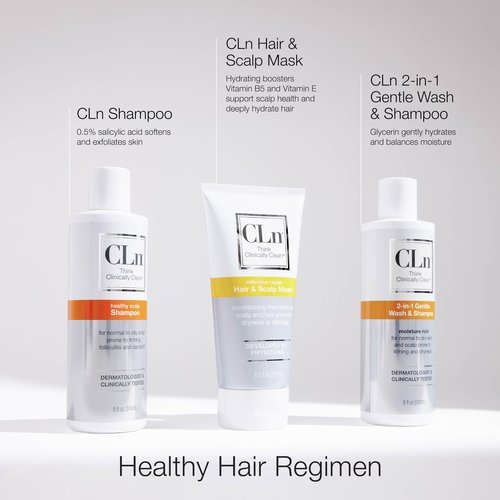CLn® Hair & Scalp Mask Conditioner - Deep Conditioner for Hair & Scalp Prone to Dryness & Damage, Paraben-Free & Dye-Free, Scented by Eucalyptus, 6 fl. oz.