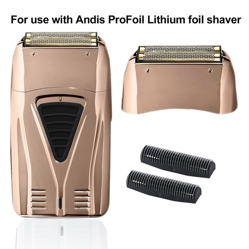 Shaver Replacement Golden Foil and Cutters Compatible with Andis 17155 Pro Lithium Titanium foil Shaver Replacement Heads(Rose Gold)