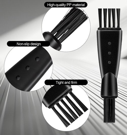 20Pcs Clipper Cleaner, Small Clipper Brush Razor Cleaner Replacement for Shavers & Clippers Brush, Gap-Cleaning Tool of Women & Men's Grooming Hair Removal, Black