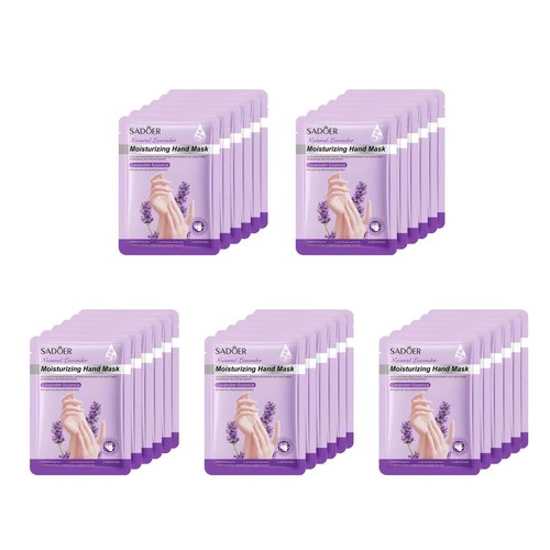 Chicwe 30 Pairs of Hand Masks Moisturizing Glove, Hydrating Hand Masks for Dry Peeling Hands, Exfoliating Collagen Gloves for Smooth Hands (Lavender)