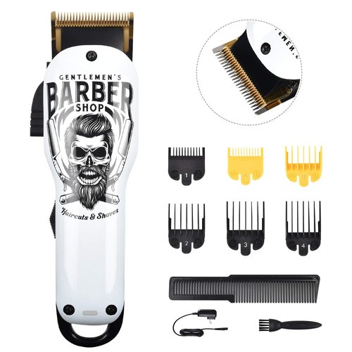 BESTBOMG® Updated Professional Hair Clippers Cordless Hair Haircut Kit Rechargeable 2000mAh Hair Beard Trimmer Haircut Grooming Kit with 6 Guide Combs & for Men/Father/Husband/Boyfriend
