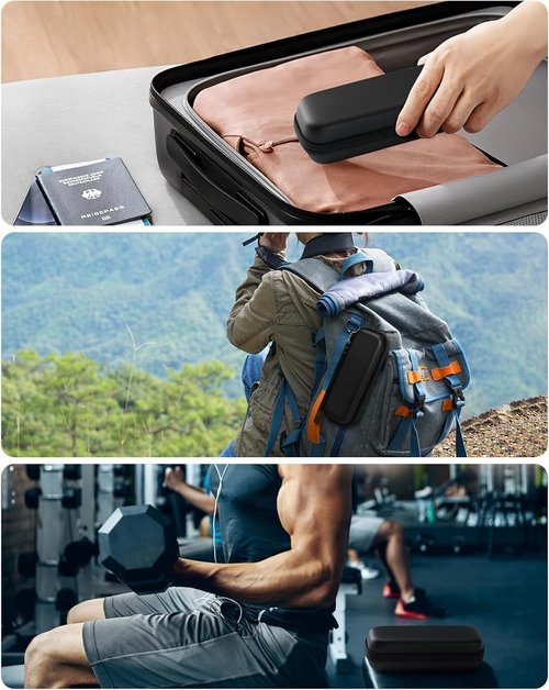 Yinke Hard Travel Case for OneBlade QP2520/QP2530/QP2620/QP2630 - EVA Waterproof Electric Trimmer & Razor Organizer with Guide Combs Storage Box, Black