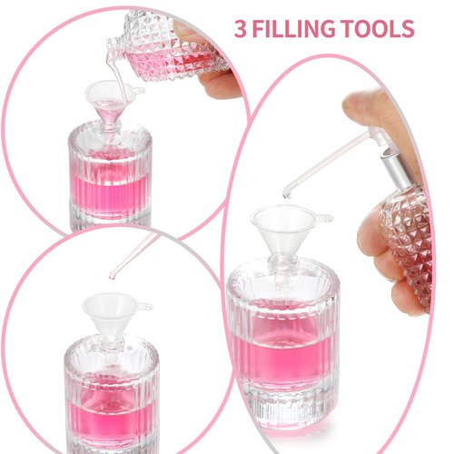 Jxcmeng 2 Pack 30ml Empty Perfume Spray Bottles, Refillable Fine Mist Atomizer Portable Travel Cologne Atomizers Fragrance Containers Sprayer for Perfume (30ML Black Cap and 30ML White Cap)