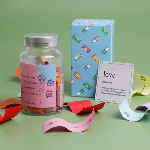 HSXIANG Date Ideas Message in a Bottle,Date Night Ideas,Valentine's Day Gift Birthday Gift for Boyfriend Girlfriend,Bridal Shower Gifts for Newlyweds Bride and Wedding Ideas.