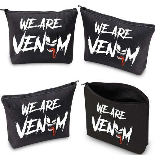 BWWKTOP Spider Hero Cosmetic Makeup Bag Villain Movie Fans Gift We Are Venom Makeup Zipper Pouch Bag (WE ARE VENOM)