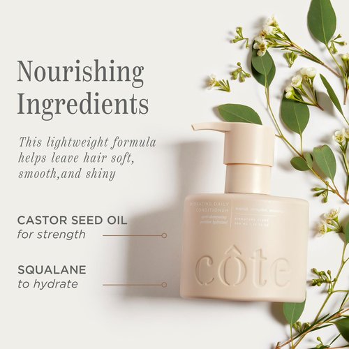 Côte Beauty’s Hydrating Conditioner, Detangles Effortlessly for Shiny Hair, Enriched with Omega 6 and 9, Castor Seed Oil, Vegan & Cruelty-Free Hair Conditioner for Women, 10 Fl Oz