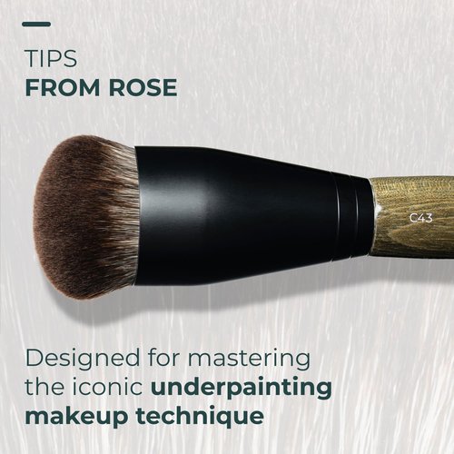 Rose and Ben Beauty C43 Cream Sculpting Brush | Precision Buffing for Cream & Liquid Makeup | Seamless Blending & Sculpting | Cruelty-Free Fibers