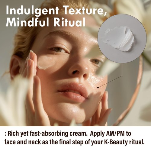 OHMIA Korean Anti-Aging & Firming Face Moisturizer - Lotus Multi Barrier Cream with Niacinamide & Rice - Soothing for Sensitive Skin - Fragrance-Free - 1.69 fl oz