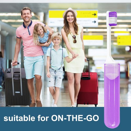 Travel Size Toothbrush Bulk Disposable Toothbrushes Individually Wrapped ,Mini Toothbrush With Toothbrush Cover Folding Toothbrushes Camping Toothbrush for Camping,Hiking,Traveling,School (100)