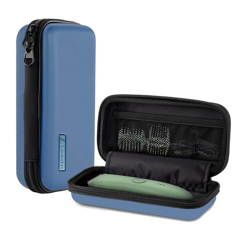 Loxdn EVA Hard Case for Meridian/MANSPOT Shaver Groin & Body Hair Trimmer - Men's Grooming Organizer Storage Bag for Electric Razor and Accessories - Case Only (Blue)