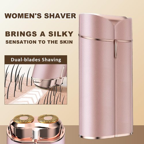 Facial Hair Removal for Women, Portable Painless Lady Shaver with Built-in LED, Wet/Dry Electric Razor Hair Remover Device for Face/Lips/Peach/Fuzz