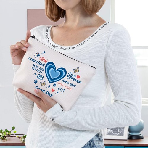 BWWKTOP Singer Album Cosmetic Makeup Bag Singer Concert Fans Gift Singer Makeup Zipper Pouch Bag Singer Merchandise (GoodDay)