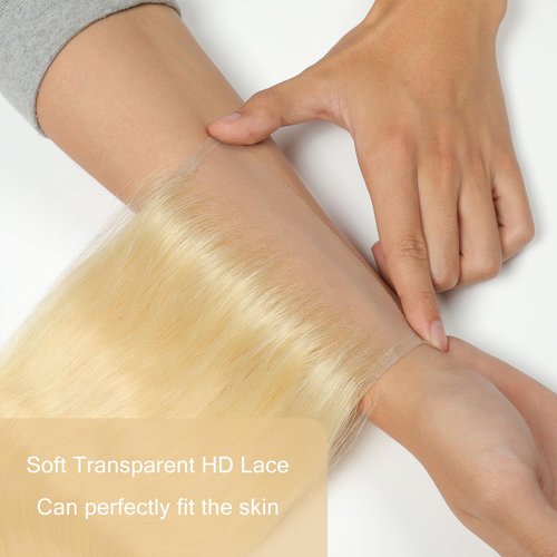 Transparent HD Lace Closure 5x5 Closure Human Hair Pre-plucked Invisible Lace Closure Unprocessed Human Hair Invisible Knot Natural Hairline with Baby Hair(12Inch, Body Wave)