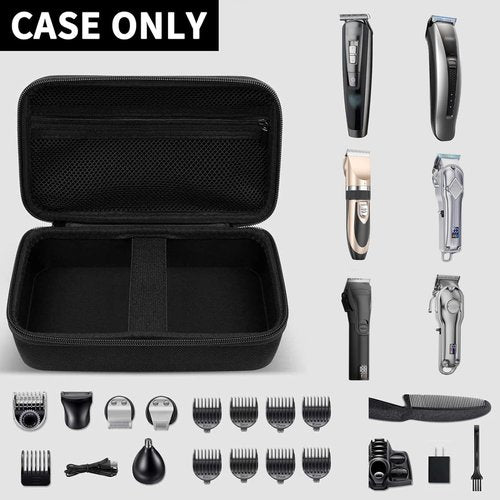 Comecase Case for Hatteker/for oneisall/for Ufree/for Novah Hair Clipper, Beard Trimmer Organizer Storage for Men Hair Cutting Kit Precision Shaver, with Inner Net Bag for Grooming Kit (Case Only)