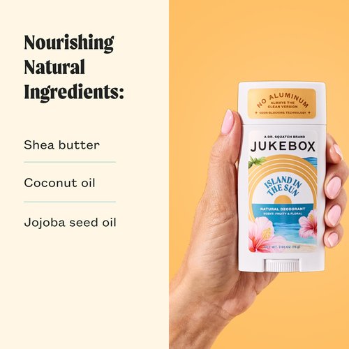 JUKEBOX Natural Deodorant for Women–Sky Blue Malibu & Island in the Sun Scents, Multi Pack-Aluminum-Free, No Baking Soda, No Harsh Chemicals, Odor Blocking Technology-a Dr. Squatch Brand-2.65oz,2 Pack