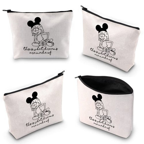 TOBGB Lizzie Cartoon Inspired Makeup Bag This Is What Dreams Are Made Of Lizzie Fan Gift TV Show Merchandise (What Dreams)