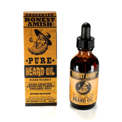 Honest Amish - Pure Beard Oil - 2 Ounce - Fragrance Free (Pack of 2)