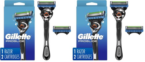Gillette ProGlide Razor for Men, Handle + 2 Blade Refills (Pack of 2)