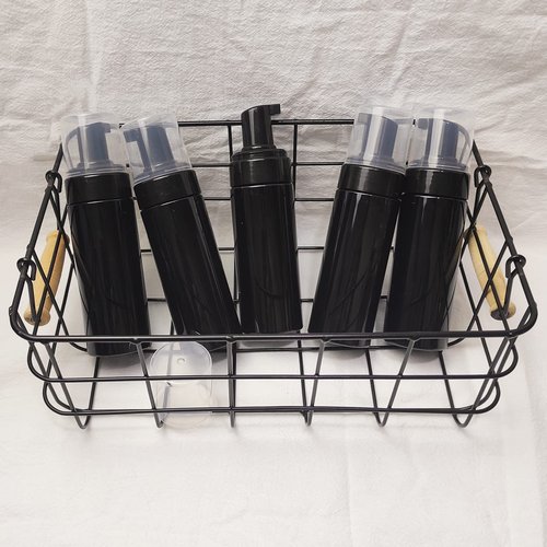 150ml Empty Foam Pump Bottle, 5oz Foaming Dispenser Soap Plastic Container for Facial Cleanser Shampoo Hand Soap (Black)