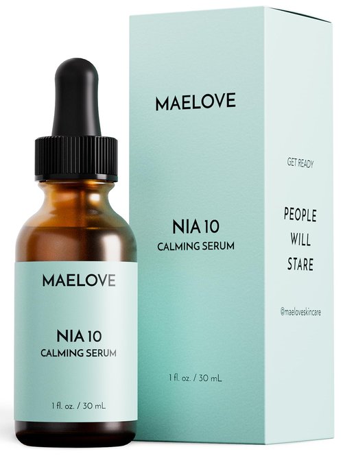 MAELOVE NIA 10 Niacinamide Serum, Calming Face Serum for Strengthening Skin Barrier, Hydration & Pore Refinement, Suitable for Sensitive, Dry, Acne-Prone Skin, Vegan, Cruelty-Free, USA Made