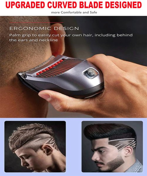HAASHADA Shortcut Hair Clippers Self-Haircut Kit for Men, Shortcut Self Grooming Haircut Kit with 9 Limited Combs, USB Rechargeable Cordless Electric Hair Trimmer Professional Hair Cutting Machine