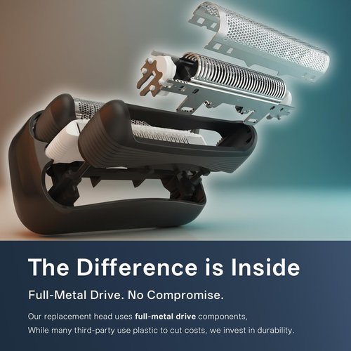 KIONCARE 2-Pack 32B 21B Shaver Replacement Head for S3 Foil & Cutter Razor, Accessories for Braun Series 3 S3 3040s 3010s 310s 3000s 3050cc 3080s 390cc