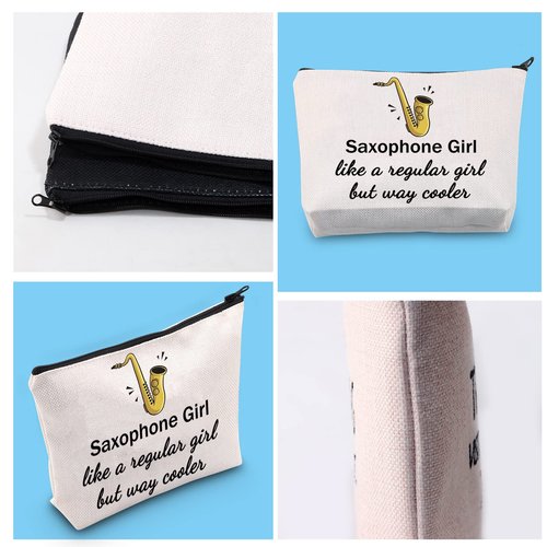GJTIM Saxophonist Gift Saxophone Player Gift Travel Makeup Bag for Saxophone Lovers (Saxophone Bag)