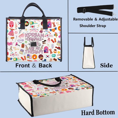 WZMPA Korean Drama Cosmetic Makeup Bag k-Drama Lover Gift Korean Dramas Are My Therapy k-Drama Zipper Pouch Bag For Women Girls (Korean Dramas BG)