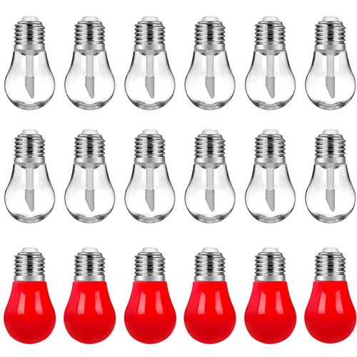 RONRONS 20 Pieces Light Bulb Shaped Lips Balm Tube, 6ML Small Empty Refillable Lips Gloss Bottles with Silver Cap