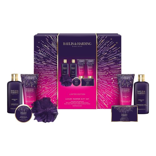 Baylis & Harding Gift Set for Women - Pamper Present for Body & Skincare - Moonlight Fig - 7-Pack