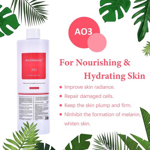 REEOOH Serums AS1 SA2 AO3, 400ml Peeling Solution Salon Skin Scrub, Facial Cleansing Moisturizing Skin Care, for Small Bubble Skin Care Facial Mask Machine, Ideal Gift for Women