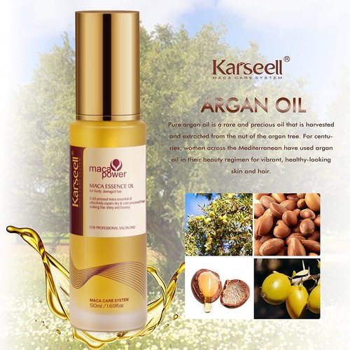 Karseell Argan Oil Hair Serum + 150ml Repair Protein Cream Leave-In Conditioner for Dry, Damaged Hair