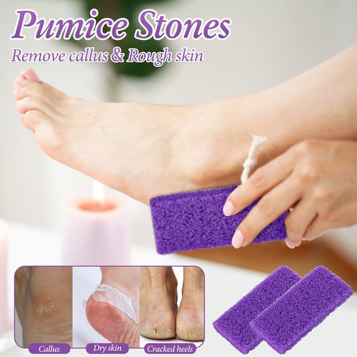 200 Pcs Disposable Foot Pumice Stone Bulk for Feet Pumice Stone Foot Scrubber Dead Skin Pedicure Scrubber Exfoliator Sponge for Feet Callus Remover Bath, Spa, 3.54 x 1.77 x 0.47 Inch(Purple, Purple)