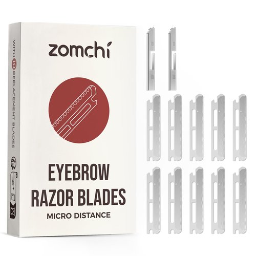 Dermaplaning Razor and 10pcs Wide Blade Refills and 10pcs Micro Blade Refills