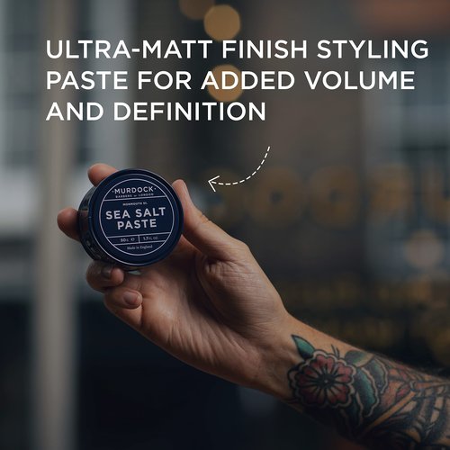Murdock London Sea Salt Spray 150ml and Paste 1.7oz - Paraben Free, Texture and Volume Enhancing, Matte Finish, Perfect for Adding Volume and Definition to Wet or Dry Hair