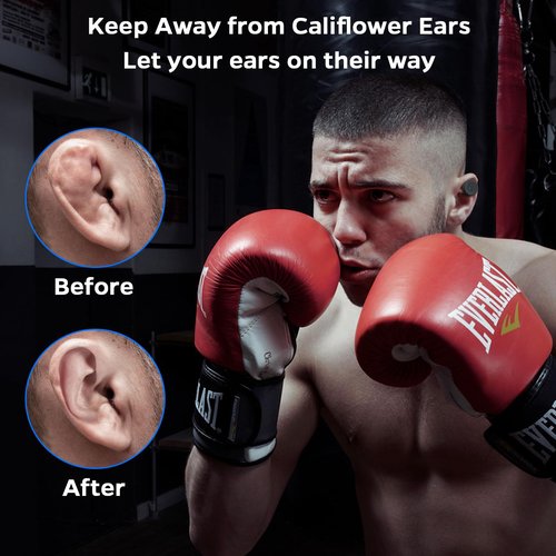 Cauliflower Ear Magnet - Effective Magnets Compression Kit - Prevention & Treatment of Hematomas & Keloid in BJJ, Wrestling, MMA, Grappling, Boxing, Muay Thai, Rugby (Small, Middle and Large)