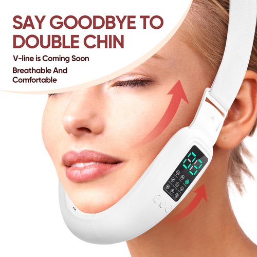 Ceymodir Intelligent Electric Double Chin and V-Shaped Face Machine with 8 Modes & 15 Adjustable Intensities - Women's V-Face Machine