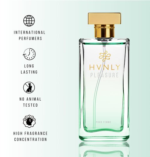 HVNLY Pleasure EDP | Perfume For Women | An Ideal Gift | Long Lasting Premium Fruity Floral Fragrance | Cherry, Strawberry,Patchouli | Best For Night Out & Casual Wear | 3.4 fl.oz