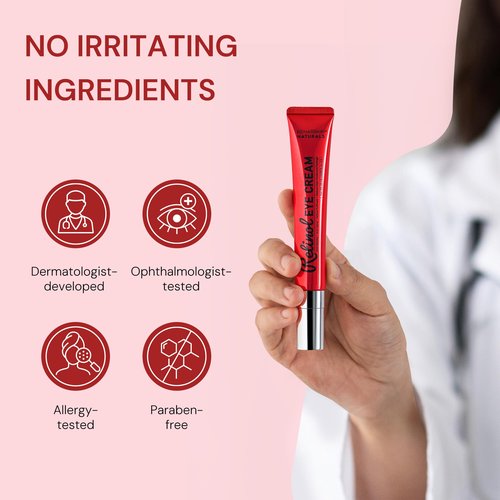 EnaSkin Retinol Anti-Aging Eye Cream: Instant Under Eye Bags Treatment & Rapid Wrinkle Repair - Tightening & Reduce Puffiness for Women, Day & Night, 0.85 fl.oz