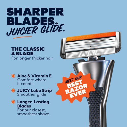 Dollar Shave Club | The Total Package Gift Set | 4 Swift Rinse Refill Cartridges, 1 Heavy Metal Handle, 1 Prep Scrub 3 ounce, 1 Shave Butter 3 ounce, 1 Post Shave Dew 3.4 ounce, Razors for Men