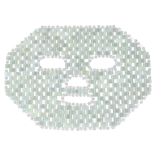 FRCOLOR Jade Facial Mask Natural Jade Stone Anti-Aging Facial Sleeping Eye Mask Beauty Skincare Massage Tool for Dark Circles & Puffiness, Facial Massage Tool