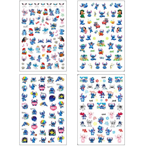 8pcs Cute Nail Art Stickers 3D Cartoon Nail Decals Self-Adhesive DIY Nails Design Supplies Party Favors for Kids Girls Women Nails Art Decoration Manicure Gifts Charms Accessories