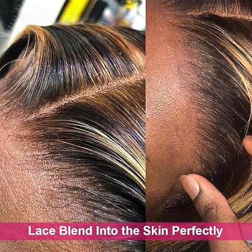 Wiggins Ombre Lace Front Wig Human Hair Body Wave Lace Front Highlight Glueless Wigs Human Hair Pre Everything Ready To Go 5x7 Closure Honey Blonde Wig Pre Plucked 16 Inch