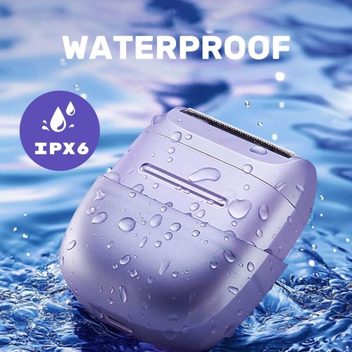 2-in-1 Lady Electric Shaver & Bikini Trimmer for Women,Painless,Cordless & Waterproof Razor for Women with LED Display,USB Rechargeable,Travel-Friendly Shaving Tool for Legs, Arms,Underarms (Purple)