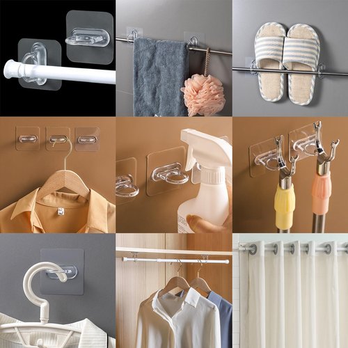 10pcs Wall-Mounted Shear holder – Multi-Purpose Scissor Holder with Adhesive, Hairdressing Tool Storage for Stylists, Barbers, Pet Groomers – Ideal for Home, Kitchen, Salons & Barbershops