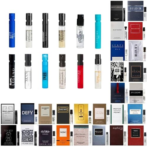 Tradeberry Mens Cologne Sampler Sets - Lot of 12 Designer Cologne Samples for Men.